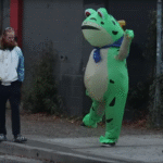 The Surreal Practicality of Protesting As an Inflatable Frog