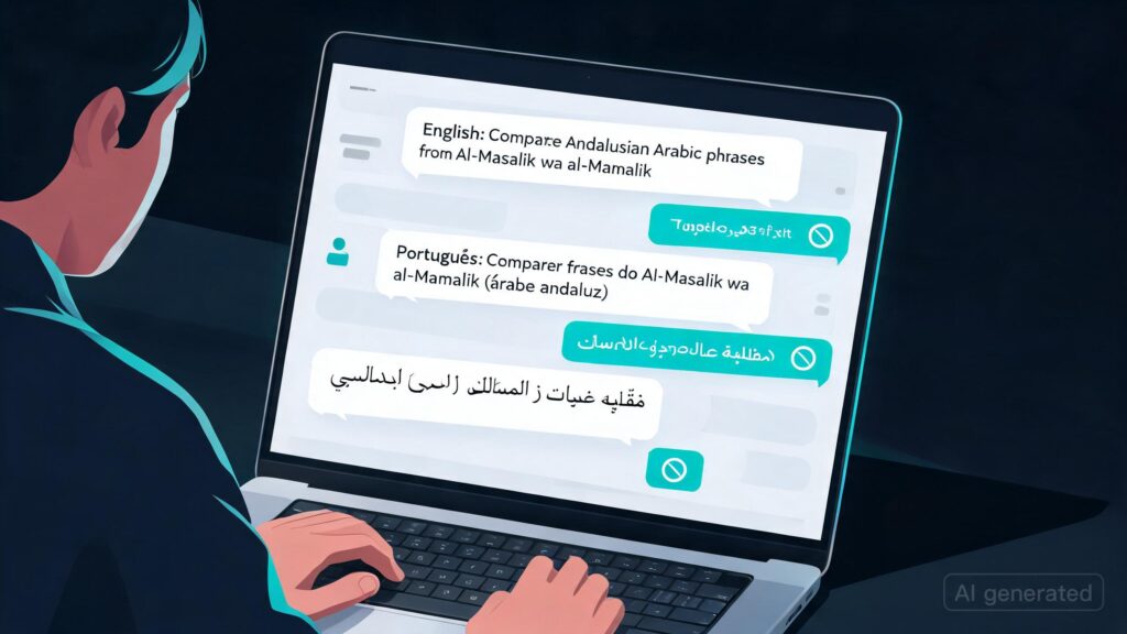 ChatGPT wouldn’t give me Persian Arabic comparaison in english