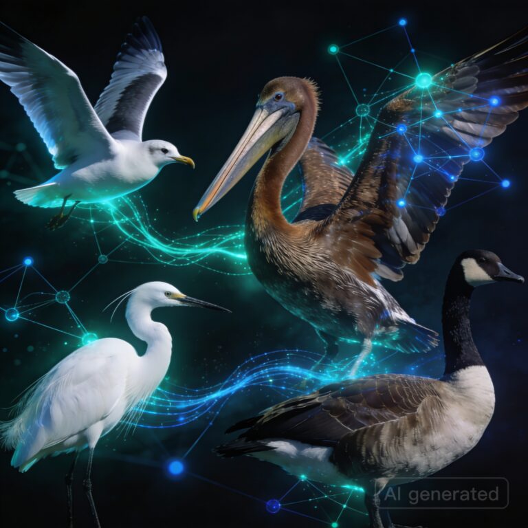 Glaucous-winged Gull, Brown Pelican, Snowy Egret, Canada Goose