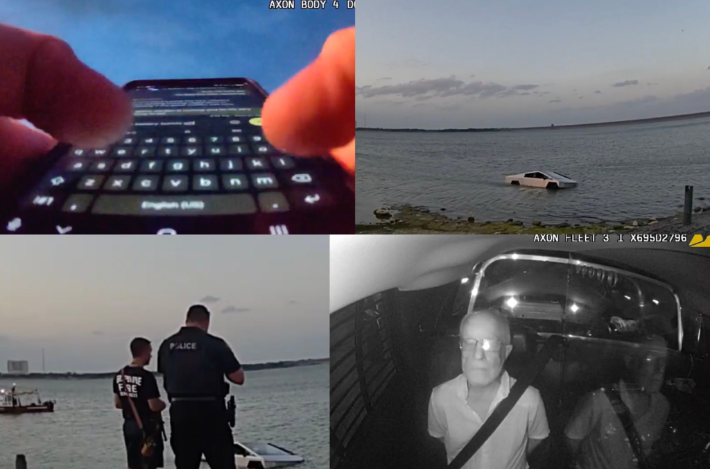 Here’s the Bodycam Footage of the Cybertruck That Drove Into a Lake