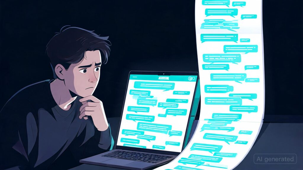 I realized ChatGPT has become a record of how I avoid thinking