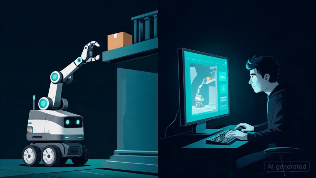 People are claiming teleop, but I really don’t think a human would be this insistent to get a package they clearly can’t reach.