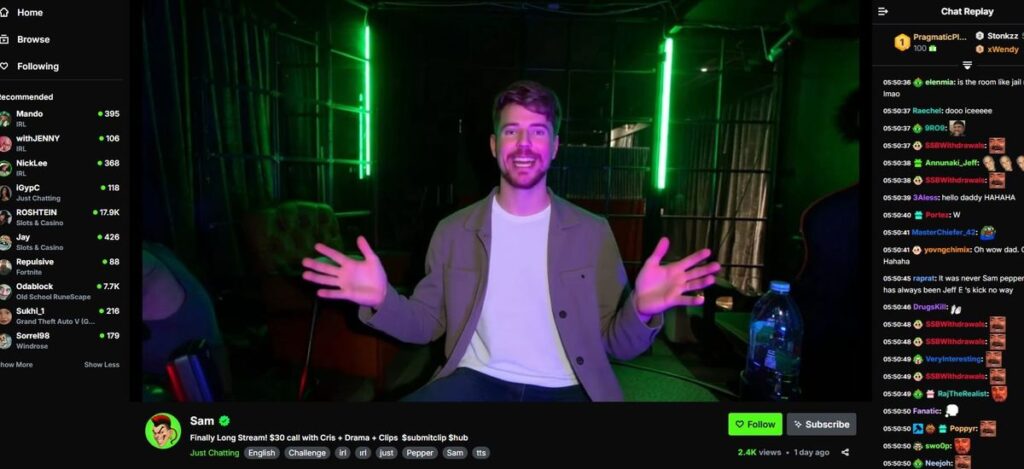 Streamer Realtime Deepfakes Himself into Mr. Beast, Says He Loves ‘Touching Little Boys’