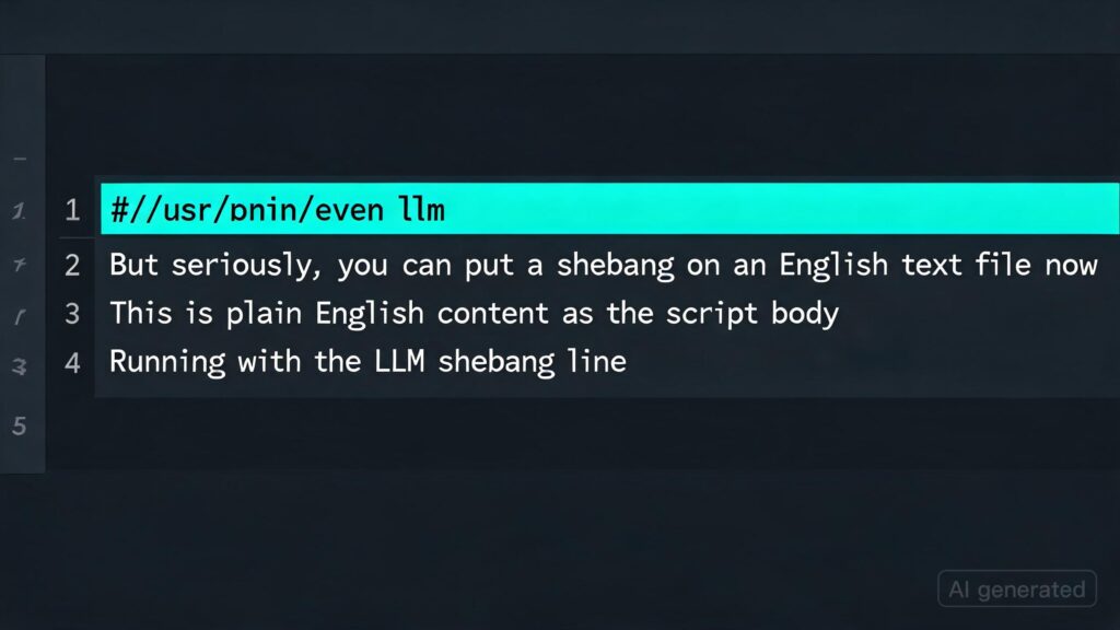 Using LLM in the shebang line of a script