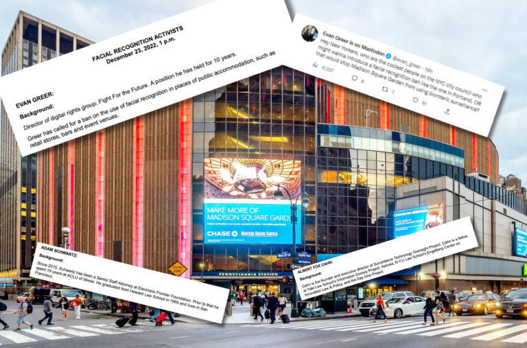 Madison Square Garden Made Dossier on Activists Who Opposed Facial Recognition