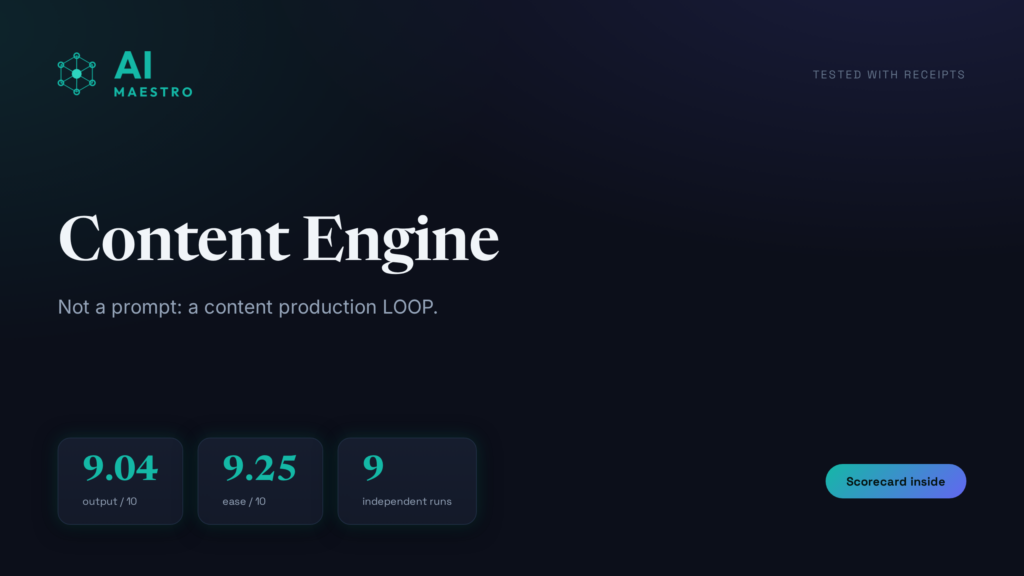We built a content engine that refuses to ship a first draft. Here is the scorecard.
