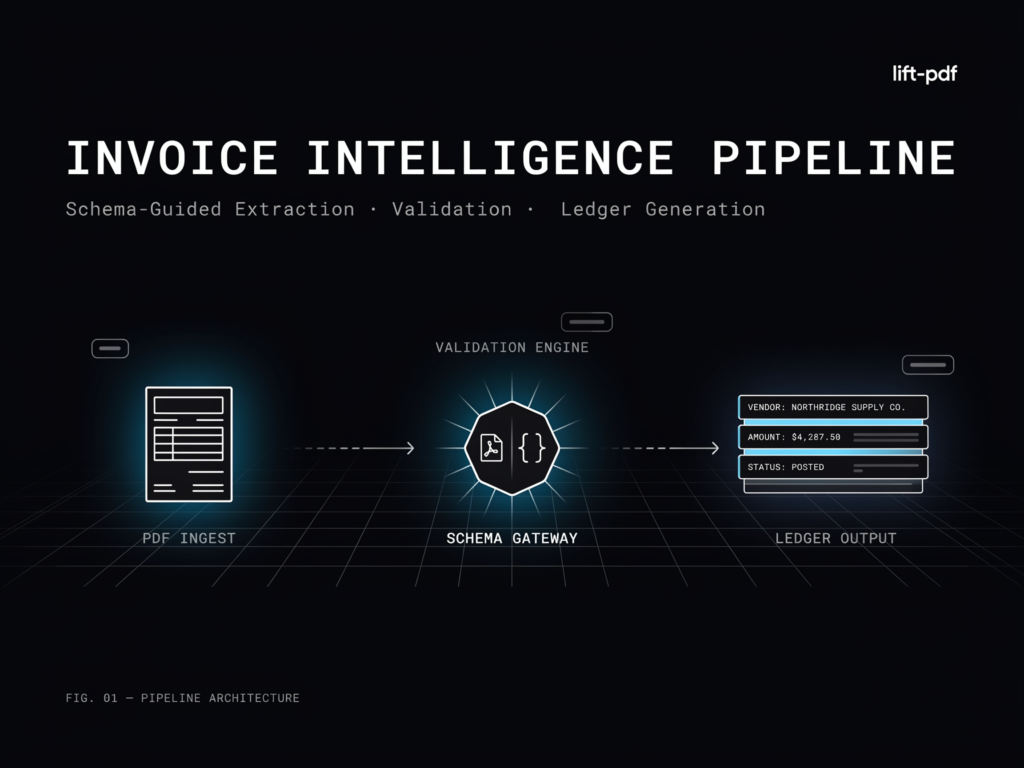 Designing a Schema-Guided Invoice Intelligence Pipeline with lift-pdf for Accounts-Payable Extraction, Validation, and Ledger Generation
