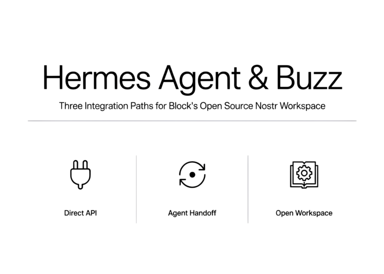 Nous Research Ships Three Integration Paths for Hermes Agent and Buzz, Block’s Open Source Nostr Workspace for Humans and Agents