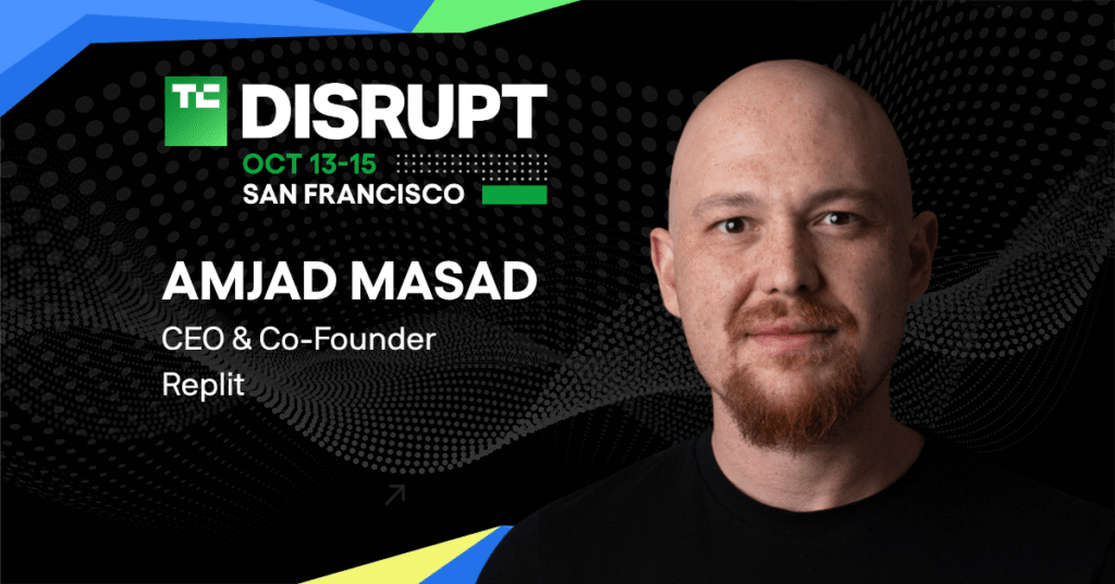 Amjad Masad, CEO and co-founder of Replit, joins the Disrupt Stage at TechCrunch Disrupt 2026