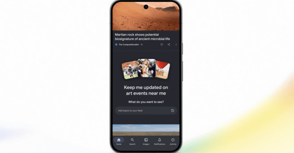 Google Discover is getting an AI chatbot-tuned feed