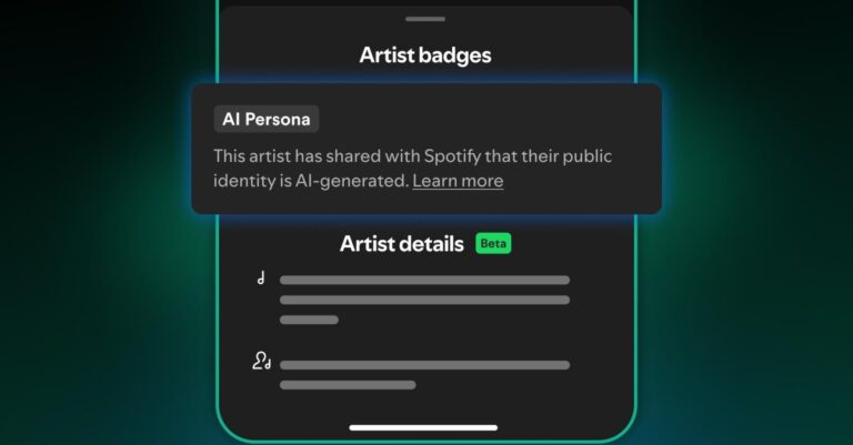 Spotify says it won’t recommend music from ‘AI Personas’