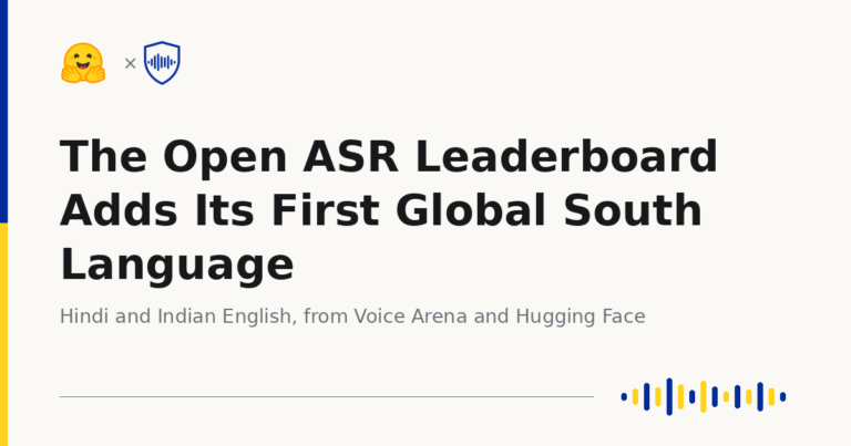 The Open ASR Leaderboard Adds Its First Global South Language