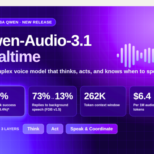 Alibaba Qwen Releases Qwen-Audio-3.1-Realtime:&hellip;