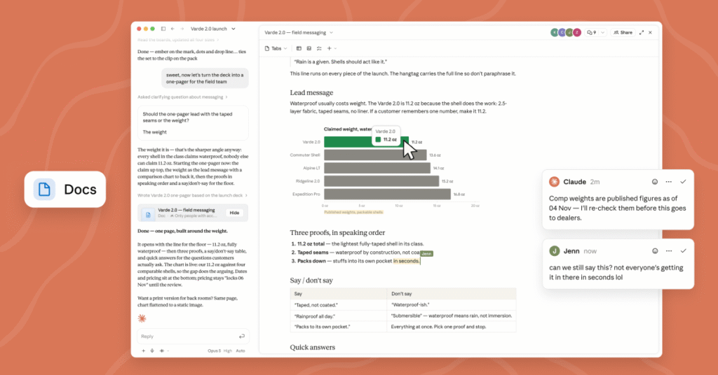 Claude comes for Gemini with its own take on Docs and Slides