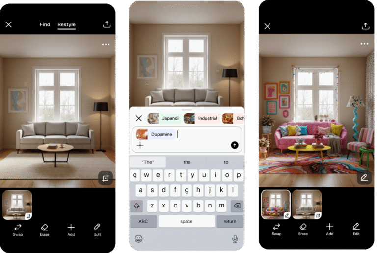Pinterest teases a new ‘Restyle’ feature that lets you redesign your room with AI