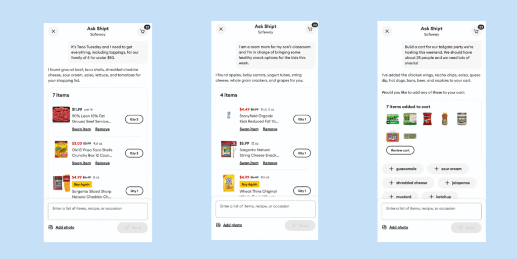 Shipt becomes the latest delivery app with an AI shopping assistant