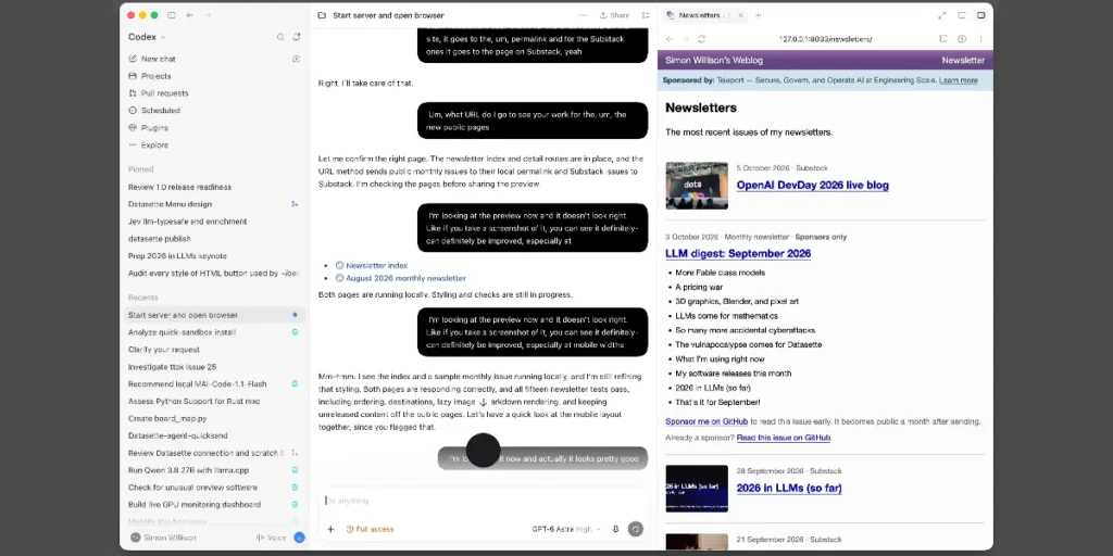 A new feature for my blog, built using my voice