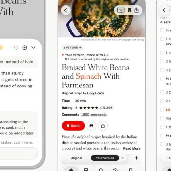 The NYT Cooking app&hellip;